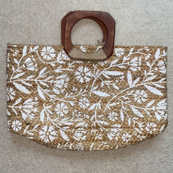 Antik Kraft Printed Straw Tote Bag! - Picture 3 of 8